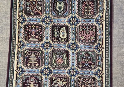 فرش دستباف کوچک پارچه تبریز (نقشه خشتی الوان)