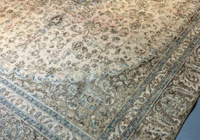 فرش دستباف نه متری مشهد (نقشه لچک ترنج نسکافه ای)