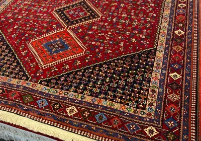 فرش دستباف شش متری یلمه (نقشه لچک ترنج لاکی)