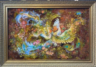 تابلو فرش دستباف هفت چارک تبریز (نقشه مینیاتور الوان)