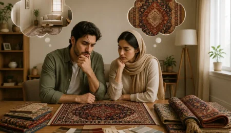 انتخاب فرش دستباف برای خانه کوچک